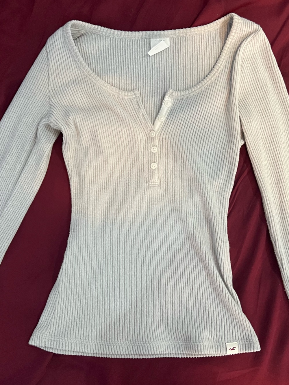 Hollister Cozy Rib Long-Sleeve Henley